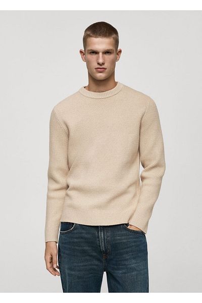 MANGO Man Pulover din tricot cu croială normală