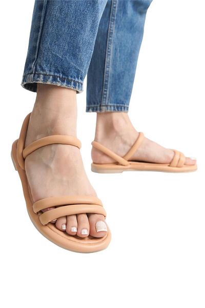Liger Anatomical Comfortable Women's Sandals - Double Strap, Puff Sole, Mink