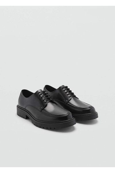 MANGO Man Leder-Blücher-Schuhe