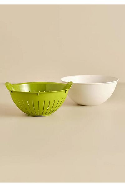 HOMİNG Salad Fruit and Vegetable Strainer Set with Green Homing Bowl in 1 - 241671