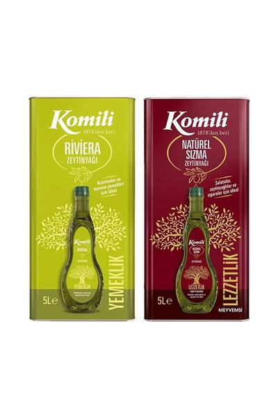 Komili Yağ Komili 5 Lt Riviera + 5 Lt Sızma Zeytinyağı
