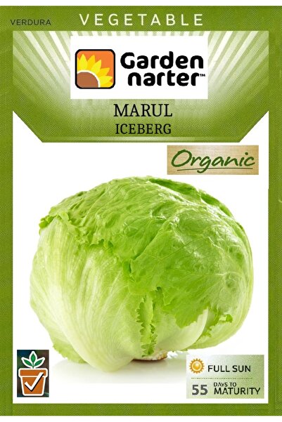 GARDEN NARTER Iceberg Marul Tohumu Doğal Organik Marul Tohumu Pakette 5 Gr 50...