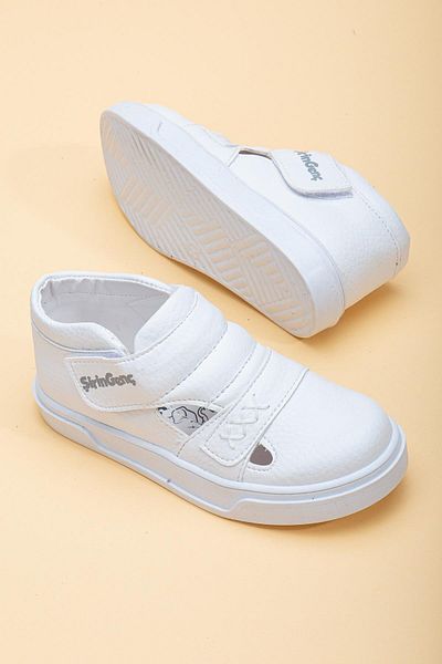 Dilimler Ayakkabı Şirinbebe Şiringenç Stitching Detailed Two Velcro White İlkadım Baby Kids Shoes