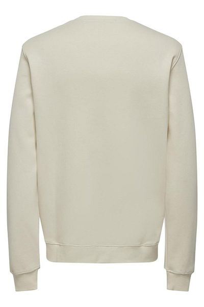 Only & Sons Onsconnor Authentic Reg Crew Neck φούτερ - Κρέμα 22030625