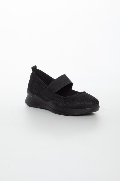Dilimler Ayakkabı Bandana Detailed Black Anorak Women's Sports Shoes