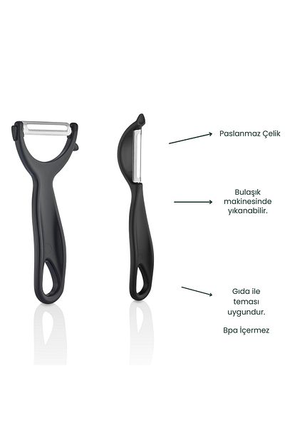 HOMİNG Black Homeing Zoi Flat and Side Peeler Set - 241664