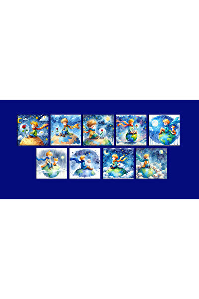 TELLGRAF مجموعة بطاقات بريدية تحت عنوان الأمير الصغير (10x10 سم 9 قطع)