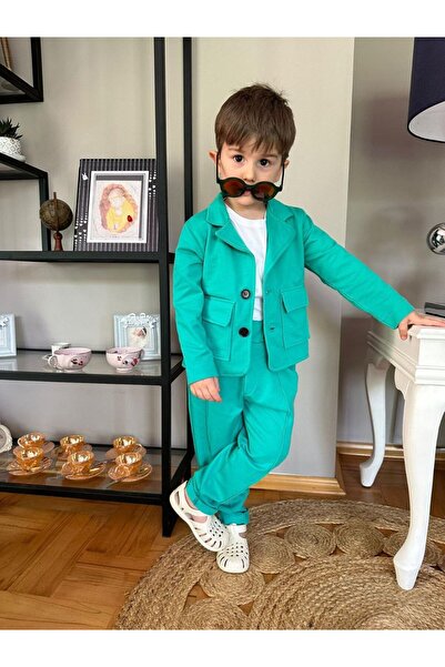Yavrumsa Costum de jachetă cu două fire pentru băiat