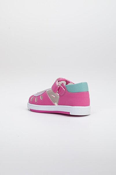 Dilimler Ayakkabı Şirinbebe Side Open Velcro Fuchsia Girl İlkadım Baby Orthopedic Shoes