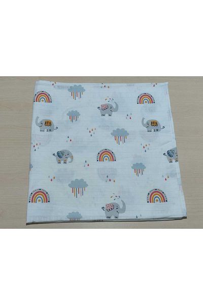 Alpıno Newborn - Muslin Blanket and Blanket (100% Cotton Baby Blanket, 85cm X 85cm)