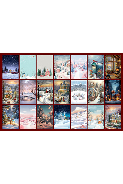 TELLGRAF مجموعة بطاقات بريدية تحت عنوان الشتاء - السنة الجديدة (10 × 15 سم 21...