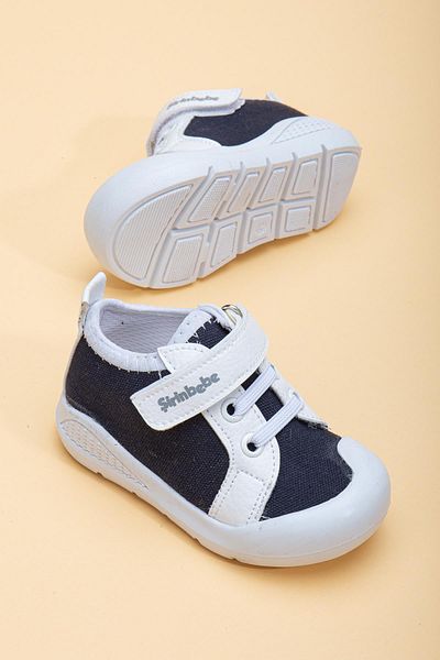Dilimler Ayakkabı Şirinbebe Şiringenç Linen Navy Blue White Men's İlkadım Baby Kids Shoes