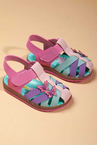Dilimler Ayakkabı Cute Baby Orthopedic Cage Purple Fuchsia Girl Ilkadım Baby Sandals