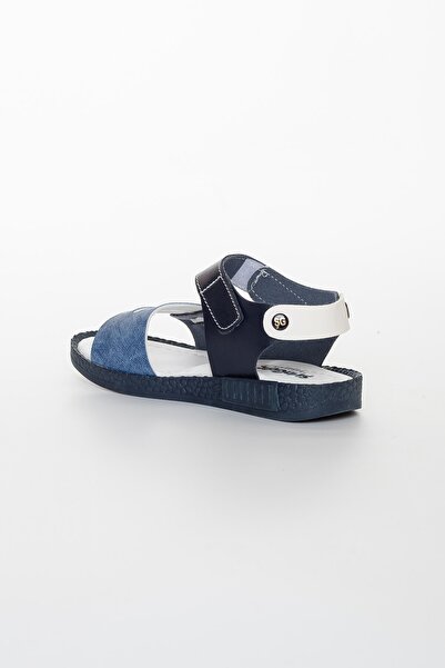 Dilimler Ayakkabı Cute Young Orthopedic Trock Navy Blue Denim Boy's Sandals