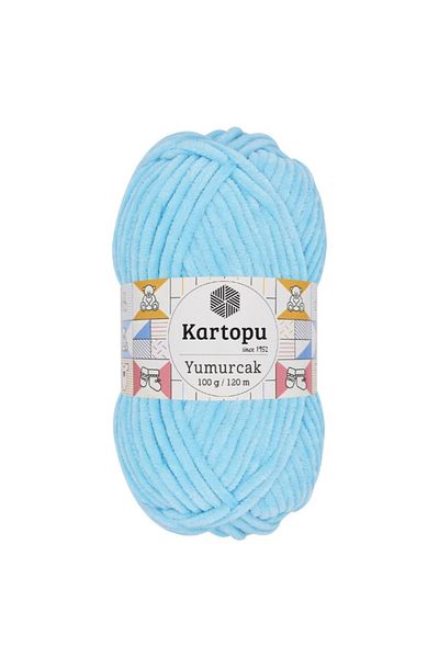 Kartopu 5 Pieces Yumurcak Velvet Ip 516 Turquoise Blue