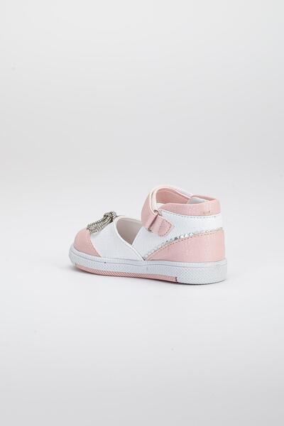 Dilimler Ayakkabı Şirinbebe Velcro Stoned Powder Girl İlkadım Baby Shoes