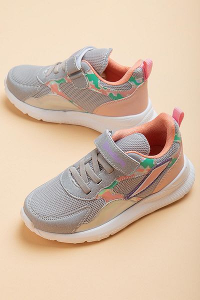 Dilimler Ayakkabı Şirinbebe Şiringenç High Sole Gray Girls' Sports Shoes