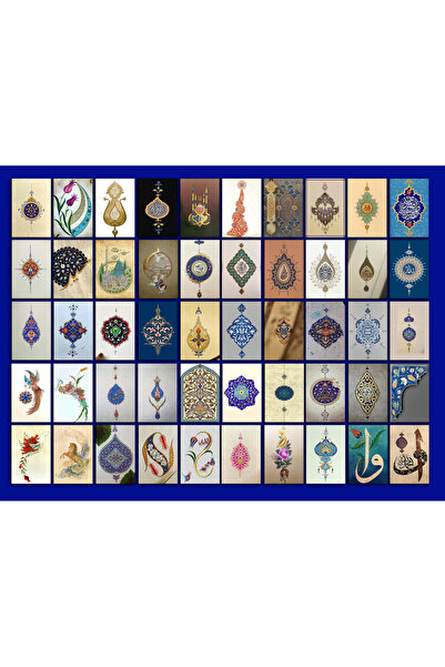 TELLGRAF مجموعة بطاقات بريدية تحت عنوان الأنماط التقليدية (10x15 سم 50 قطعة)