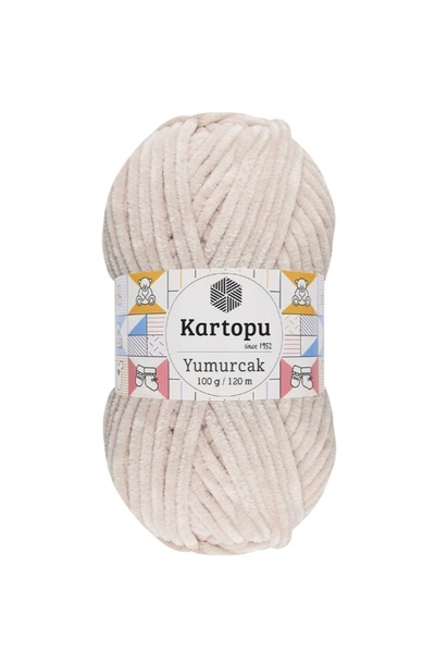 Kartopu yumurcak (5 adet) kadife ip no 863 taş rengi