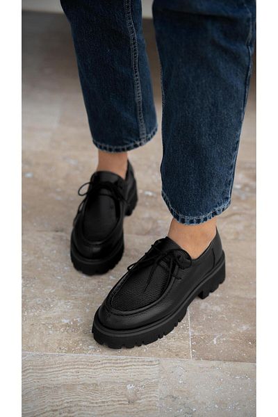 ECENİN BUTİĞİ Stew Black Genuine Leather Loafer Shoes