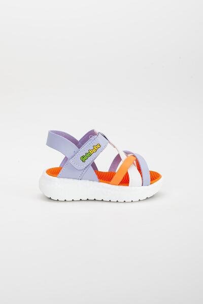 Dilimler Ayakkabı Lilac Orthopedic Baby Girl and Child Sandals - Şirinbebe Şiringenç Face Pole and Cross Strap