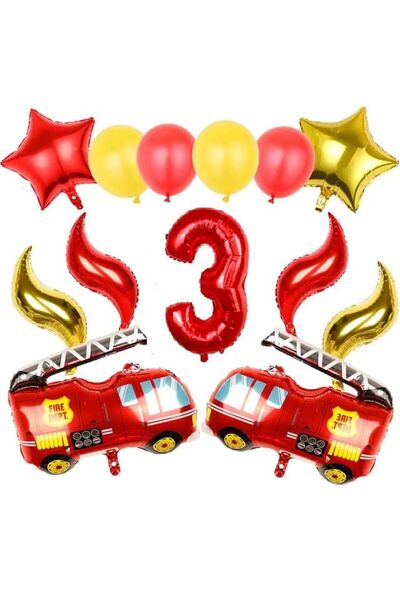 DÜVENCİ TİCARET İTFAİYE TEMALI FOLYO BALON SET