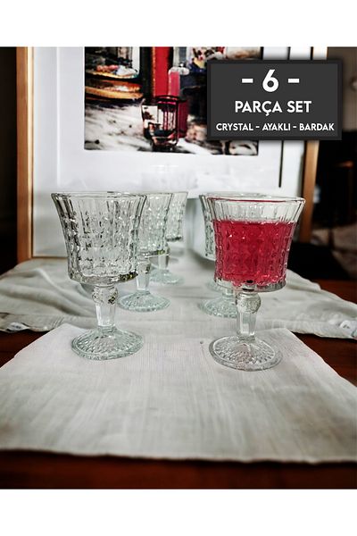 gkzglass home dekor Crystal Glass Bahamas 6-Piece Standing Coffee Water Glass Water Set