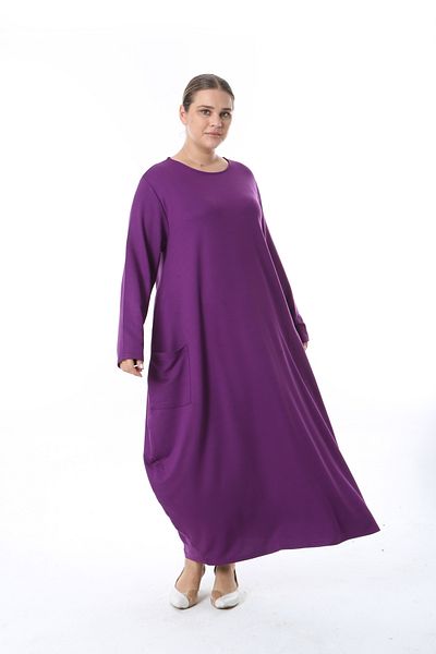 özle fashion Women's Plus Size Jumbo Long Sleeve Designer Dress