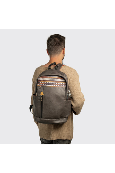 street&bagdnz حقيبة مقاومة للماء بنمط بوهيمي أصيل مع دعم لتقويم العظام وجيب م...