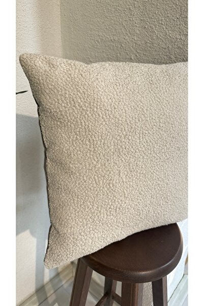 Decamor home Ecru Punch Pattern Throw Pillow Cover Pattern 1