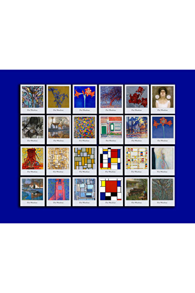 TELLGRAF مجموعة بطاقات بريدية تحت عنوان بيت موندريان (10x6 سم 24 قطعة)