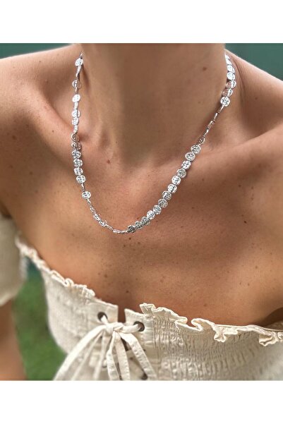 Rossetto Atelier Silver Sequin Necklace