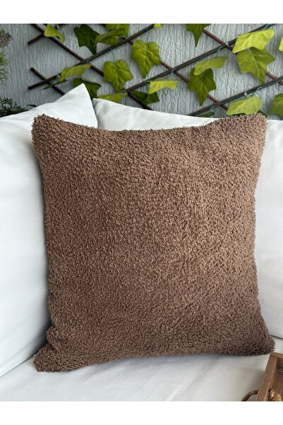 Decamor home Κάλυμμα μαξιλαριού ριχτάρι σε καφέ μποέμικο χρώμα