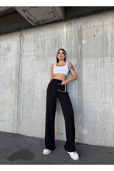 ILLE Pantaloni de trening cu picioare largi