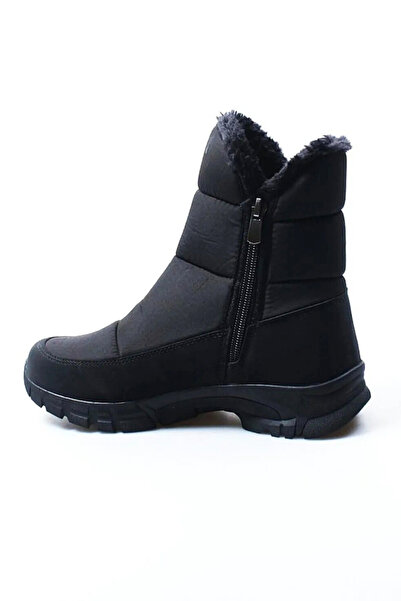 Zerenyus Daily Thermal Non-Slip Sole Zippered Black Women's Snow Boots