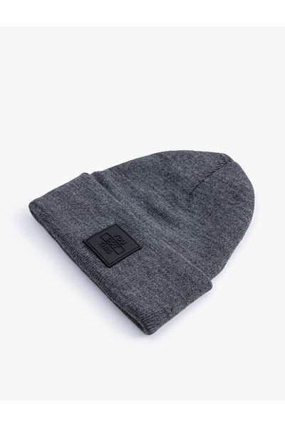 Koton Layered Beret with Slogan Printed Label Detail
