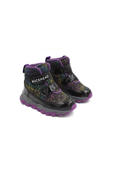 BUCKHEAD Buck4183 Velcro Thermo Αντιολισθητική Σόλα Παιδικές Μπότες Μαύρο Φούξια