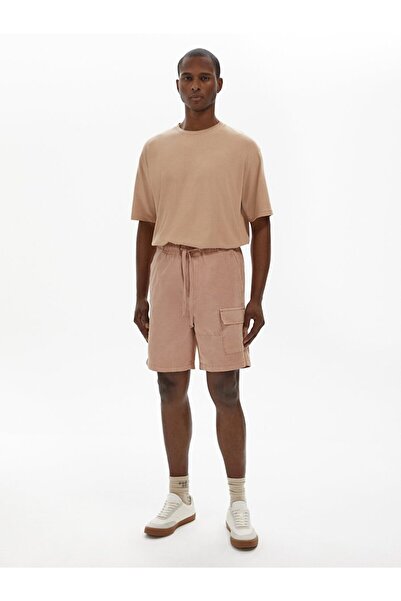 Ltb Gabardin Kargo Pembe Şort