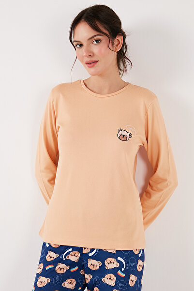 Lela Стреч Regular Fit - Піжамний комплект з еластичним поясом і коміром-стійкою 65714101