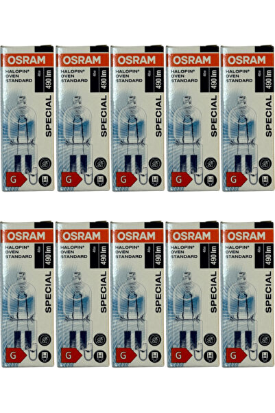 Osram Halopin Oven 40W 2700K (Sarı Işık) G9 Duylu Halojen Fırın Ampulü (10 Adet)