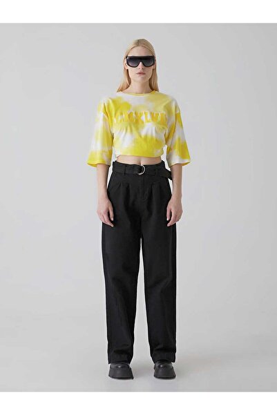 Ltb Black Belted Trousers
