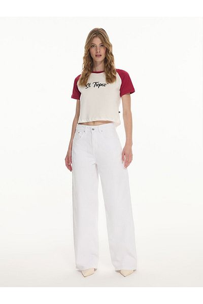 Ltb Tricou cu slogan alb