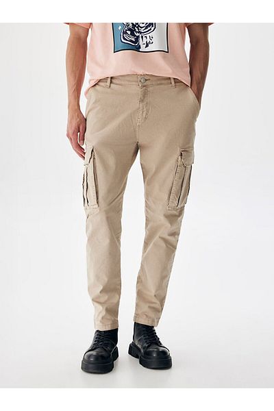 Ltb Παντελόνι Cargo Beige με ίσιο πόδι