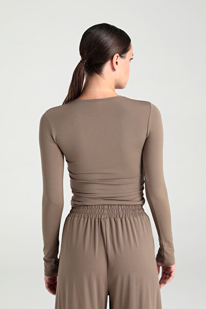 SHEISMONO Μπλούζα με στρογγυλή λαιμόκοψη Mink Soft Touch