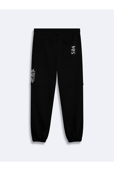 Ltb Μαύρη φόρμα Straight Jogger Regular Fit