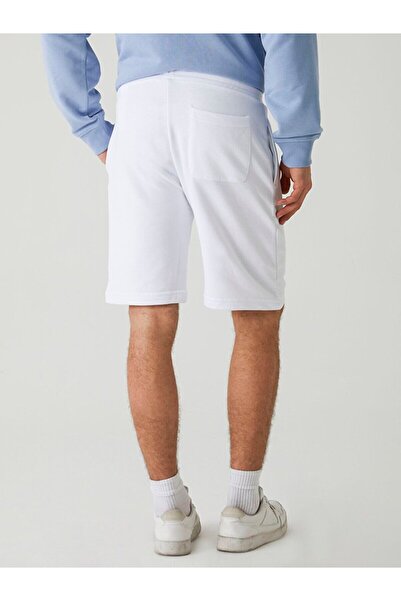 Ltb Beli Lastikli Cepli Beyaz Şort