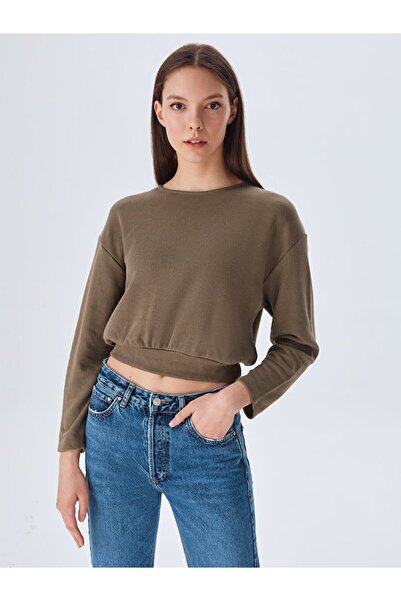 Ltb Round Neck Green Sweatshirt