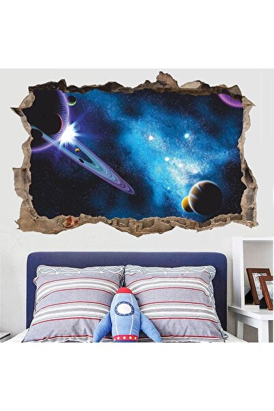 KanvasSepeti Uzay Temalı Full Hd Baskı Modern Duvar Sticker