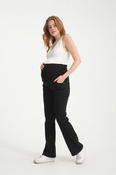 KATLİN MATERNİTY WEAR Spanish Leg Lycra Maternity Jeans - Adjustable Waist