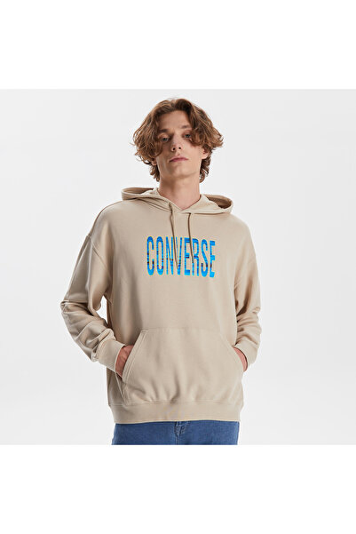 Converse Ocean Fill French Terry Pullover Men's Beige Hoodie